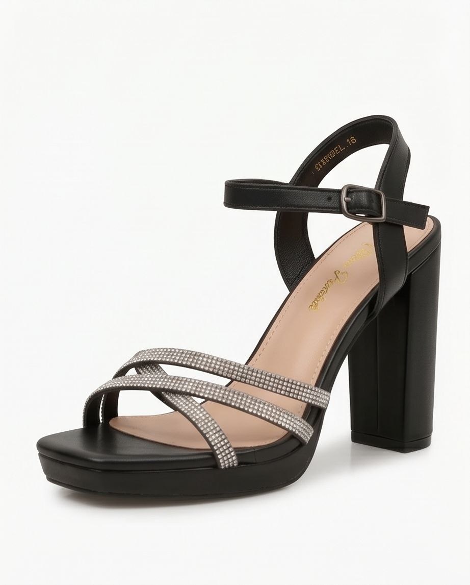 Sandales à talons carrés