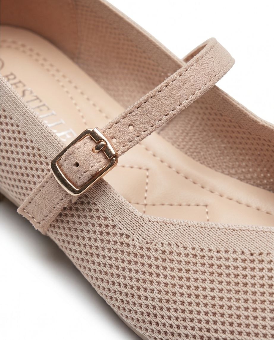 Ballerines Mary Jane en maille tricotée