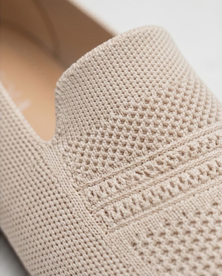 Mocassins en maille tricotée