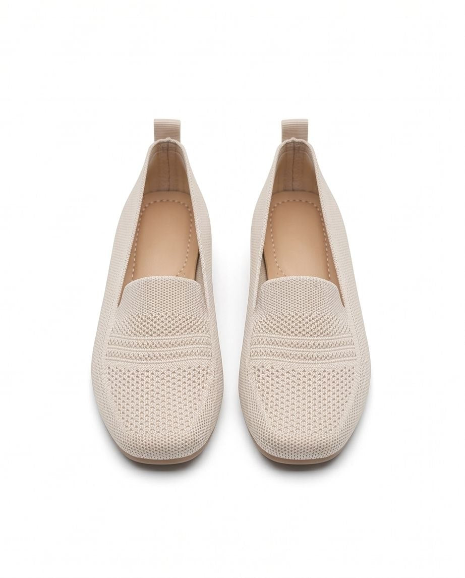 Mocassins en maille tricotée