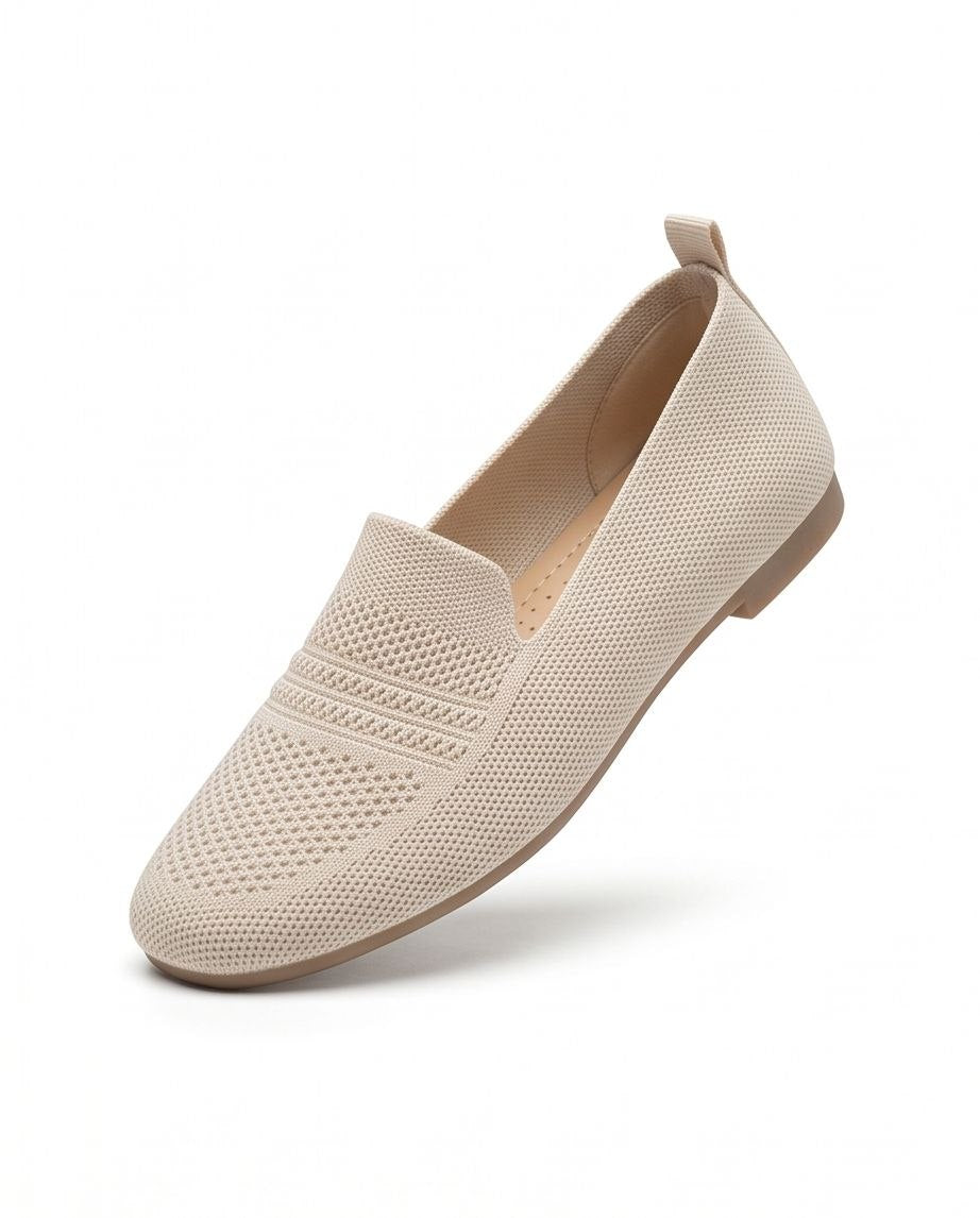 Mocassins en maille tricotée