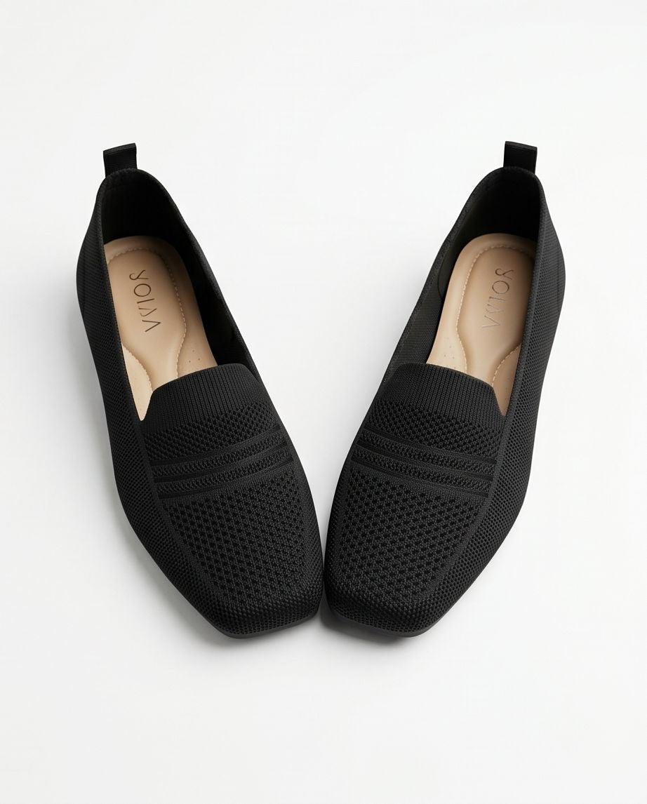 Mocassins en maille tricotée