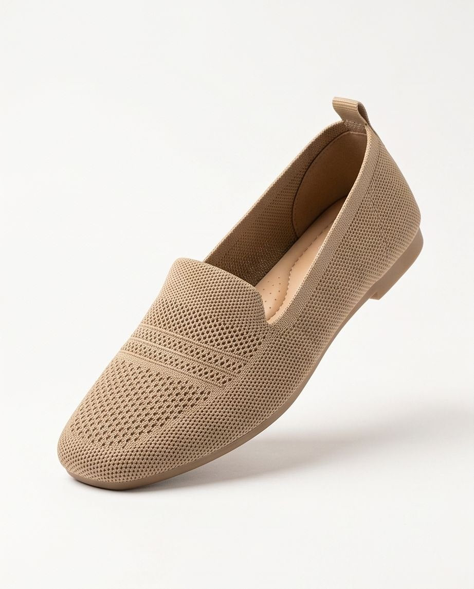 Mocassins en maille tricotée