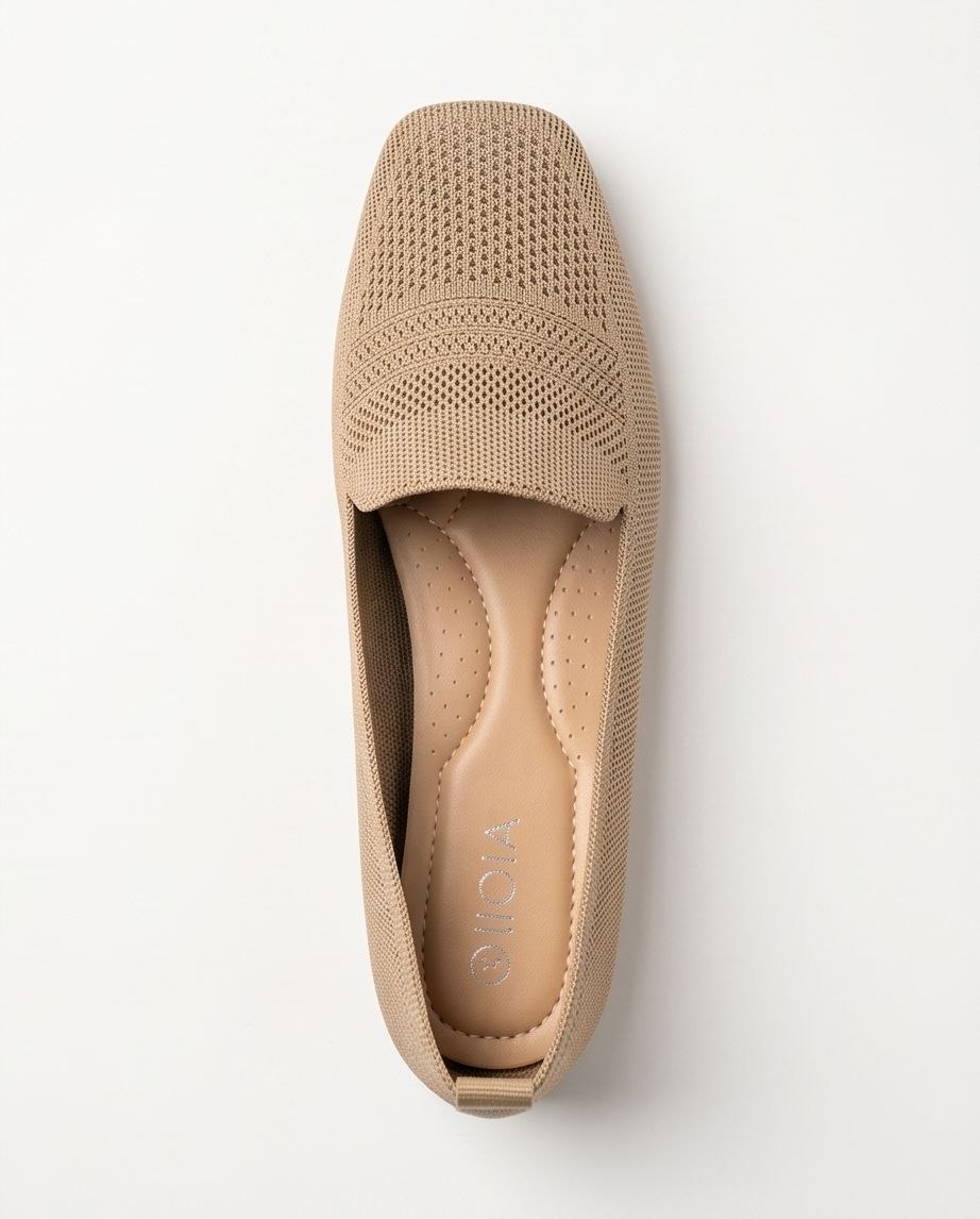 Mocassins en maille tricotée