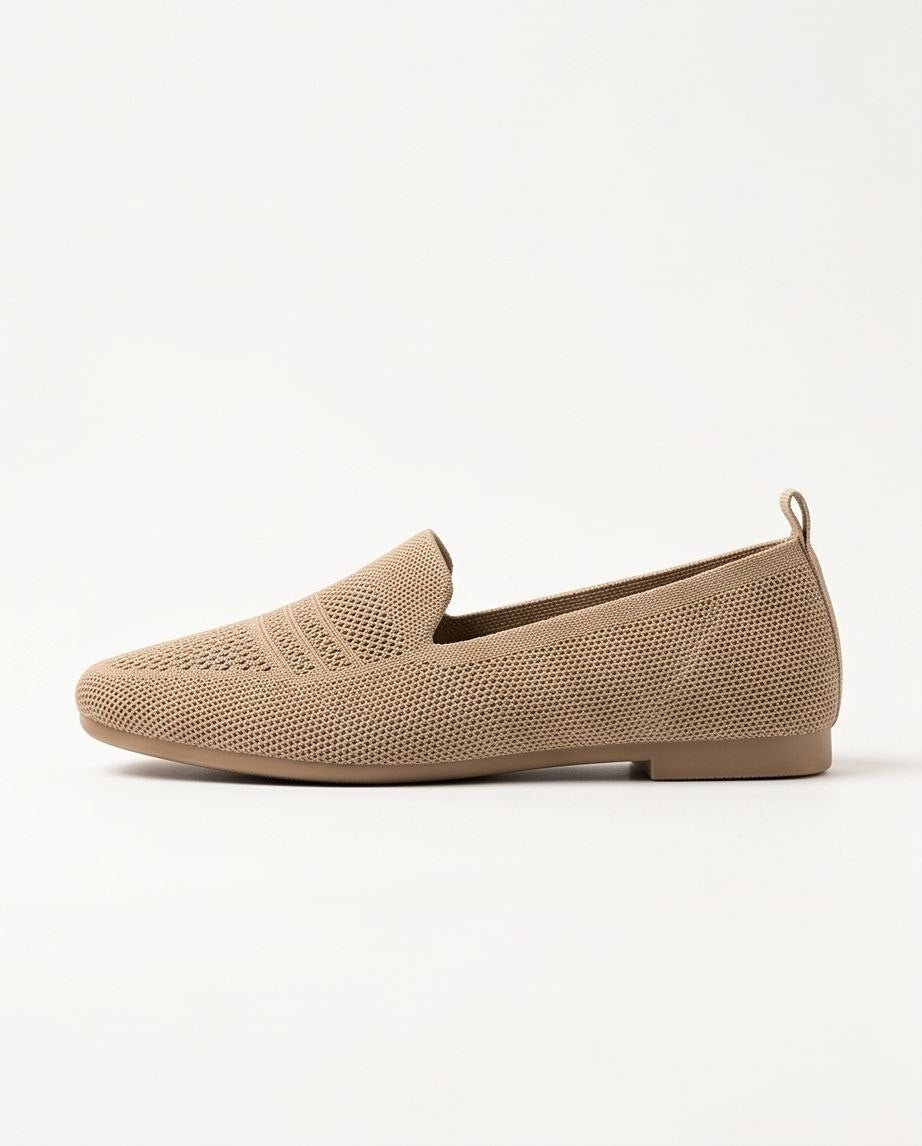 Mocassins en maille tricotée