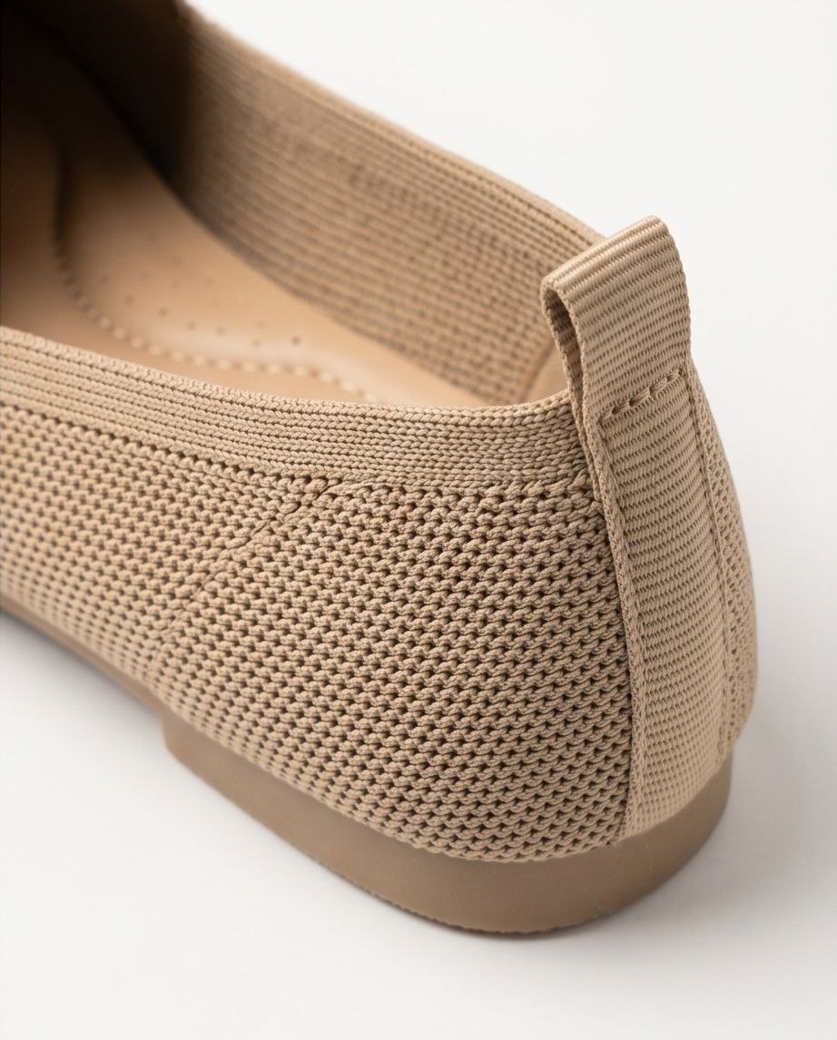 Mocassins en maille tricotée